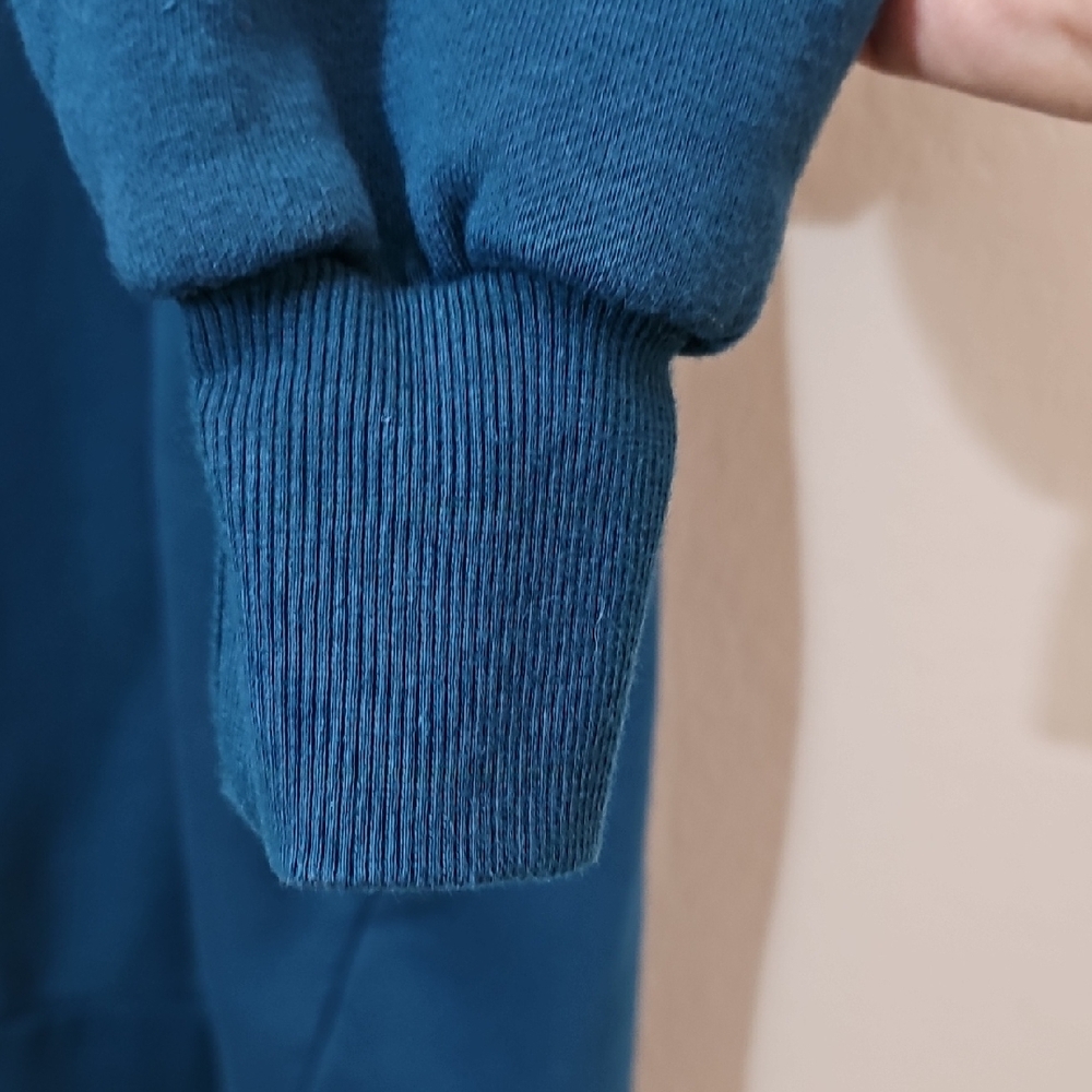 Zenana Outfitters Teal Crew Neck Sweater With Pockets Womens 2X - Picture 5 of 9